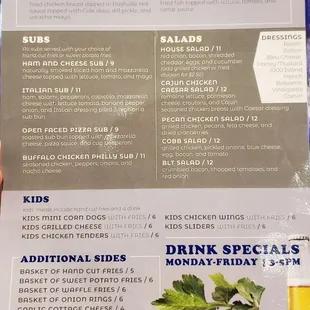 Menu, 11/10/22