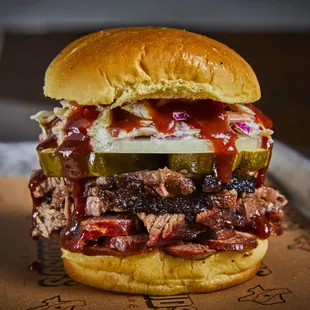 Brisket Hot Link Sandwich