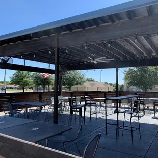 Patio tables 6 feet apart ;)