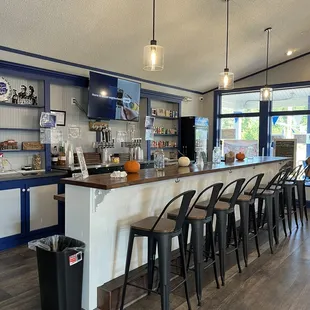 the bar area