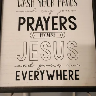 Cute sign in the bathroom