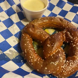 Jumbo Pretzel with Queso