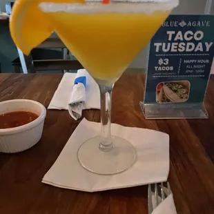 a taco tuesday cocktail on a table