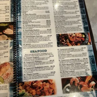 chicken wings and fried chicken, menu