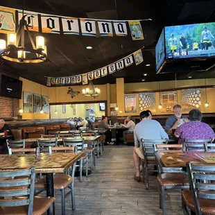 Dining room is clean