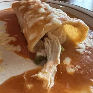 Chicken enchilada a la carte