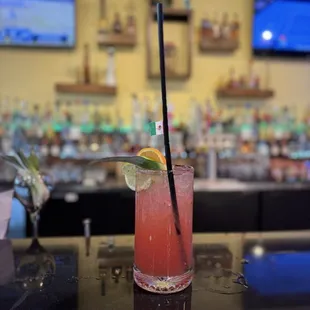 Fresh strawberry water with Vodka