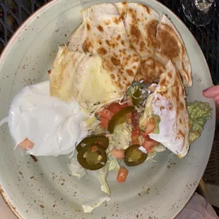 Quesadillas (started eating before the picture, whoops)