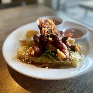 a plate of food on a table