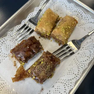 pistachio and nutella baklava