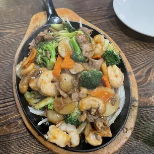 10. Sizzling Beef and Shrimp Combo