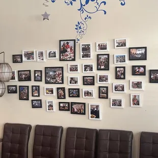 a nice photo wall