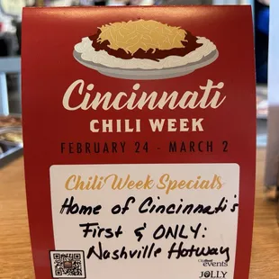 Just for chili week
