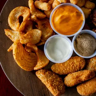 a plate of fried food