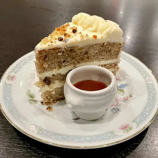 Banana Cake with caramel sauce