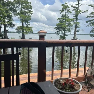 View of Reelfoot Lake from the patio dining area.