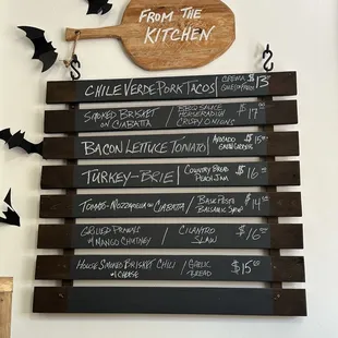 Food menu
