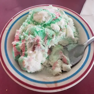 Freezer-burned "spumoni"