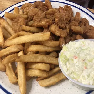 Fried shrimp and fries kids meal