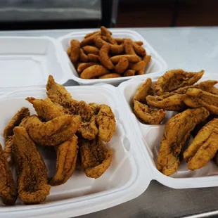 Family Pack Combo of Perch Fillet &amp; Box if homemade hush puppies