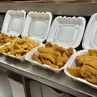Canadian Flounder Family Pack, Fries &amp; Okra