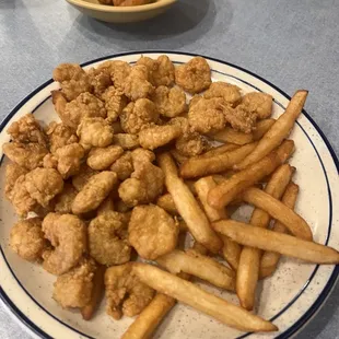 small. baby shrimp plate