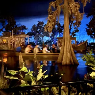 A waterside seat as the Pirates of the Caribbean boats float by...