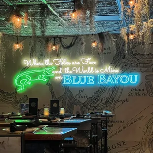 Wall. Such cool decor and ambiance.