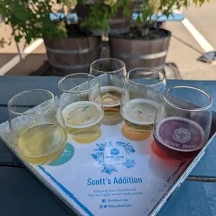 a selection of beer glasses