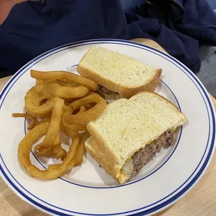 Triadelphia Sandwich with Onion Rings