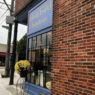 Blue bird bistro outside