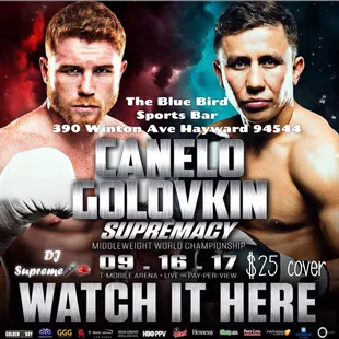 Fight Night at the BlueBird sports bar!