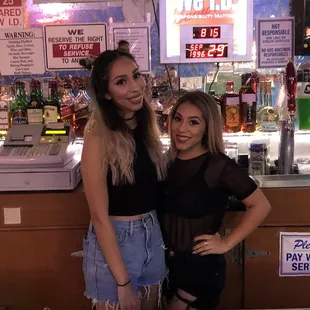 Too hotties bartending  at the BlueBird tonight.
