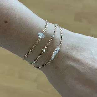 Love my bracelets! So simple and elegant.