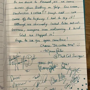 We signed the guest book too