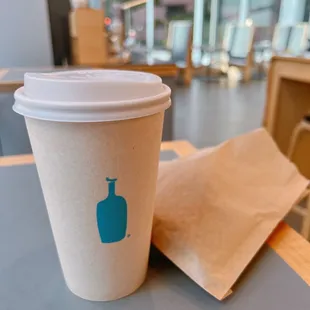 a coffee cup on a table