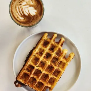 Cortado and Waffle