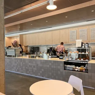 Charming, posh interior of blue bottle Van Mission