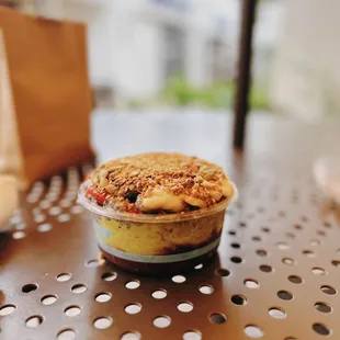 a pie on a table