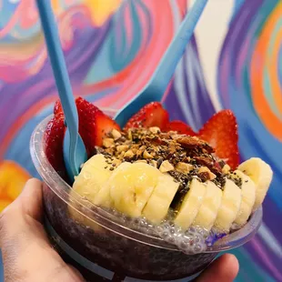 Basic açaí bowl with some fun toppings