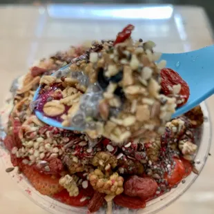24 Oz. Large Custom Bowl (w/blue chia pudding &amp; pitaya); IG: @katzlundell