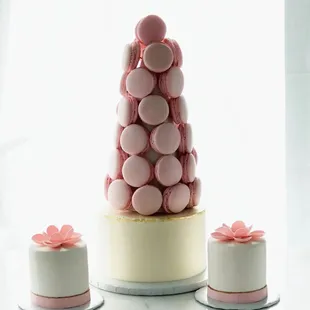 Stephanie Yi 3/4 Cake Macaron Tower order