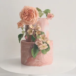 Cake with sugar florals