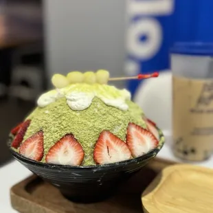 Matcha shaved ice