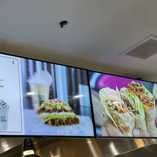 the shake menu &amp; photos of the food