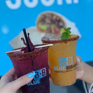 Hibiscus and Spicy Peach Margaritas!