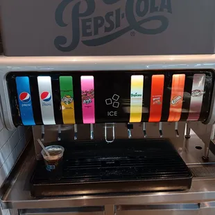 Soda fountain, drinks