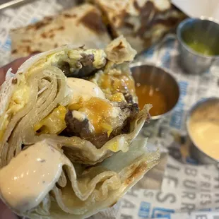 Carne asada egg &amp; cheese burrito
