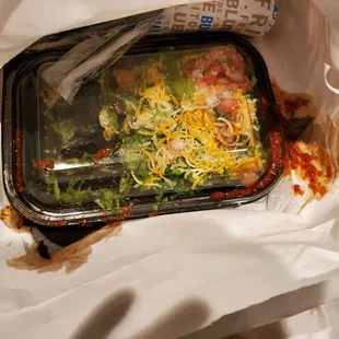 Salsa made a mess everywhere!