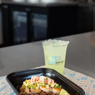 Surf n Turf Taco/Cucumber Pineapple